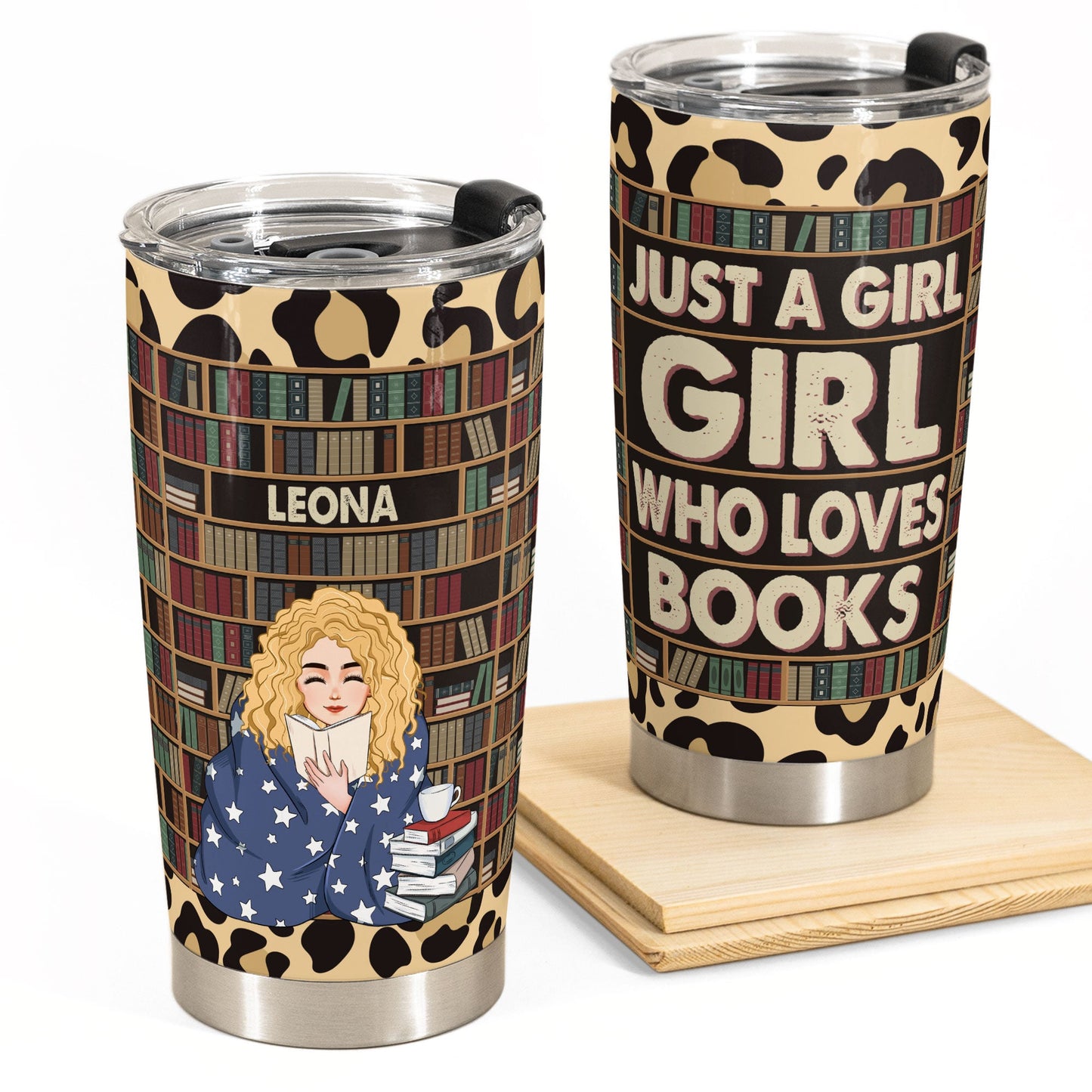 Just A Girl Who Loves Books - Personalized Tumbler Cup - Birthday, Loving Gift For Book Lovers