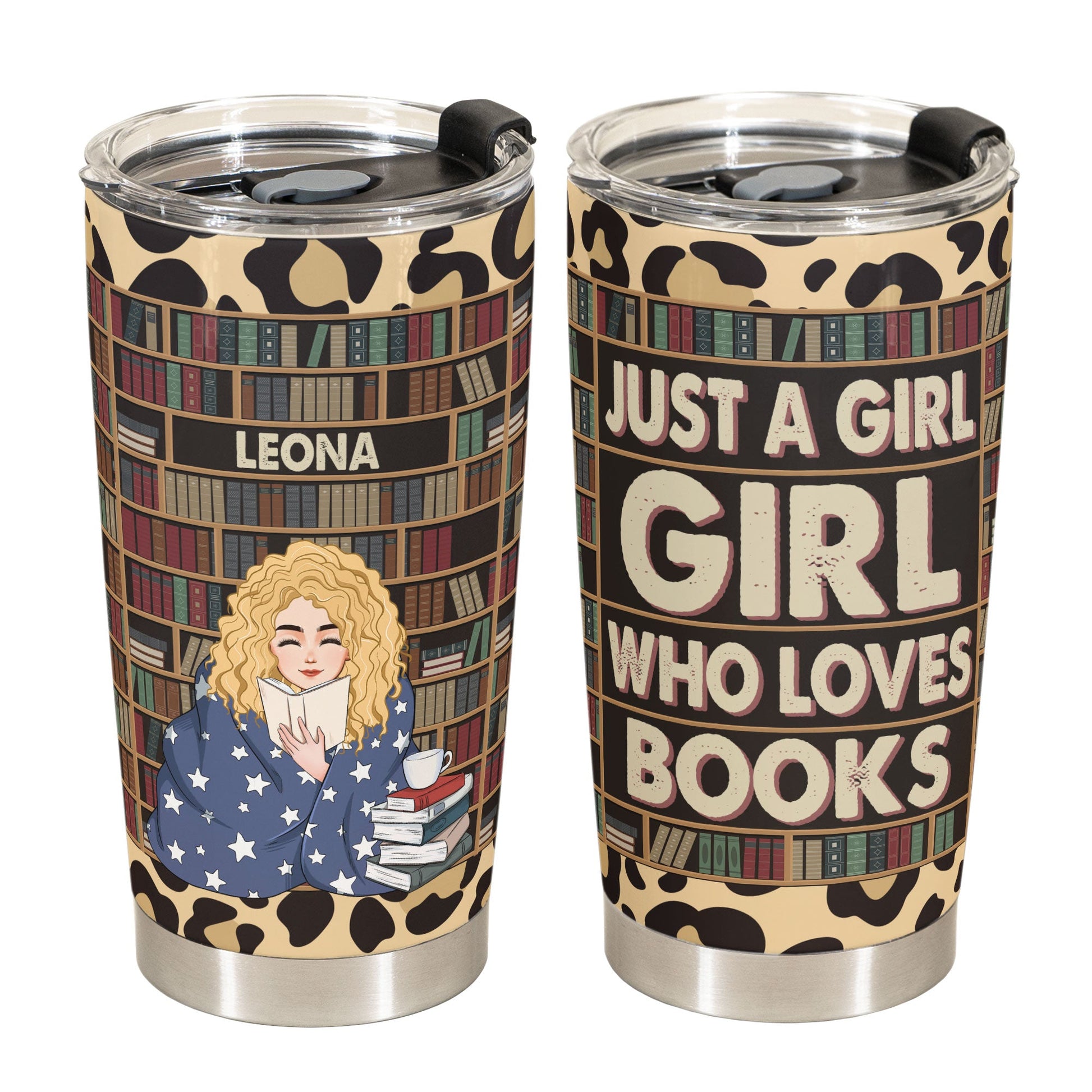 Just A Girl Who Loves Books - Personalized Tumbler Cup - Birthday, Loving Gift For Book Lovers