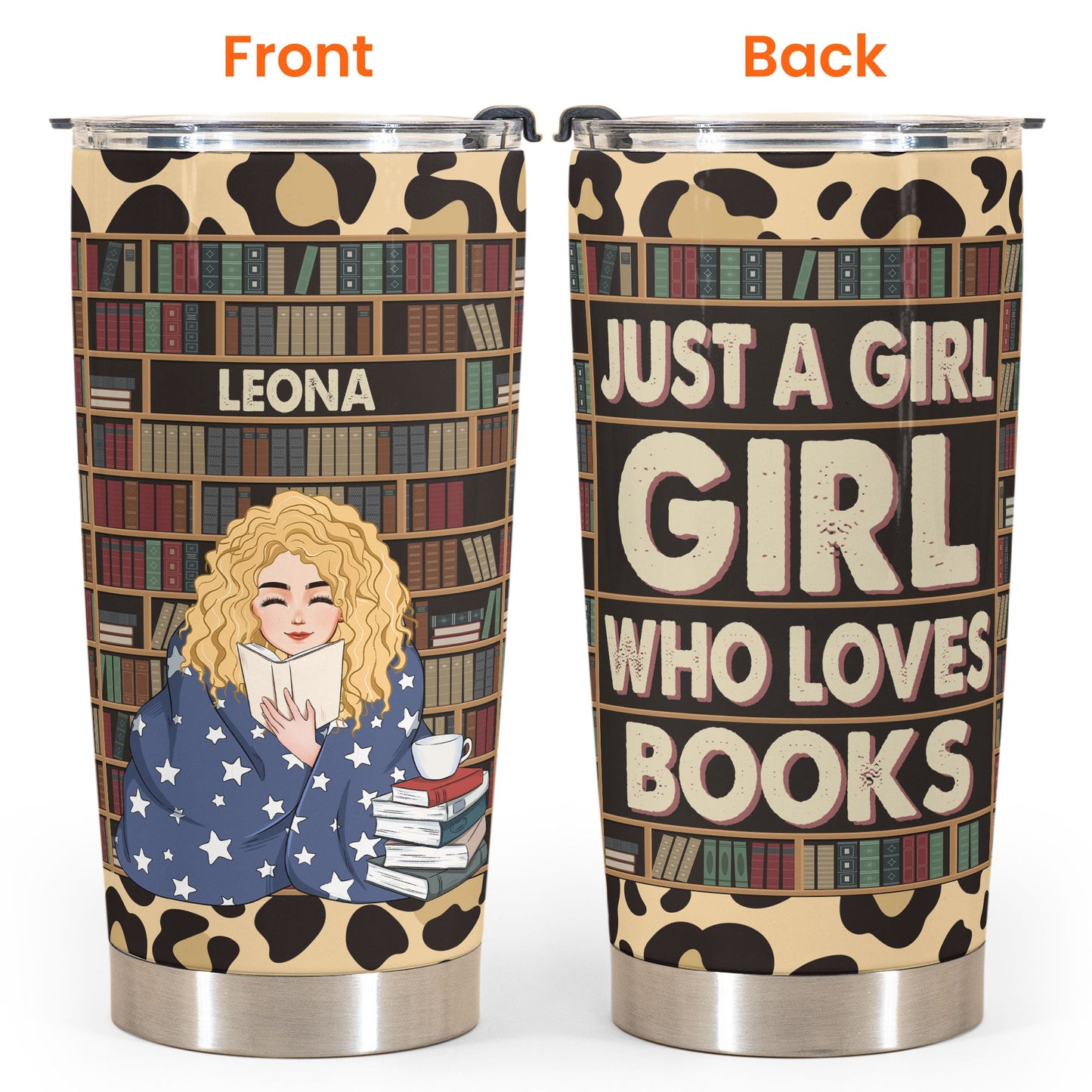 Just A Girl Who Loves Books - Personalized Tumbler Cup - Birthday, Loving Gift For Book Lovers