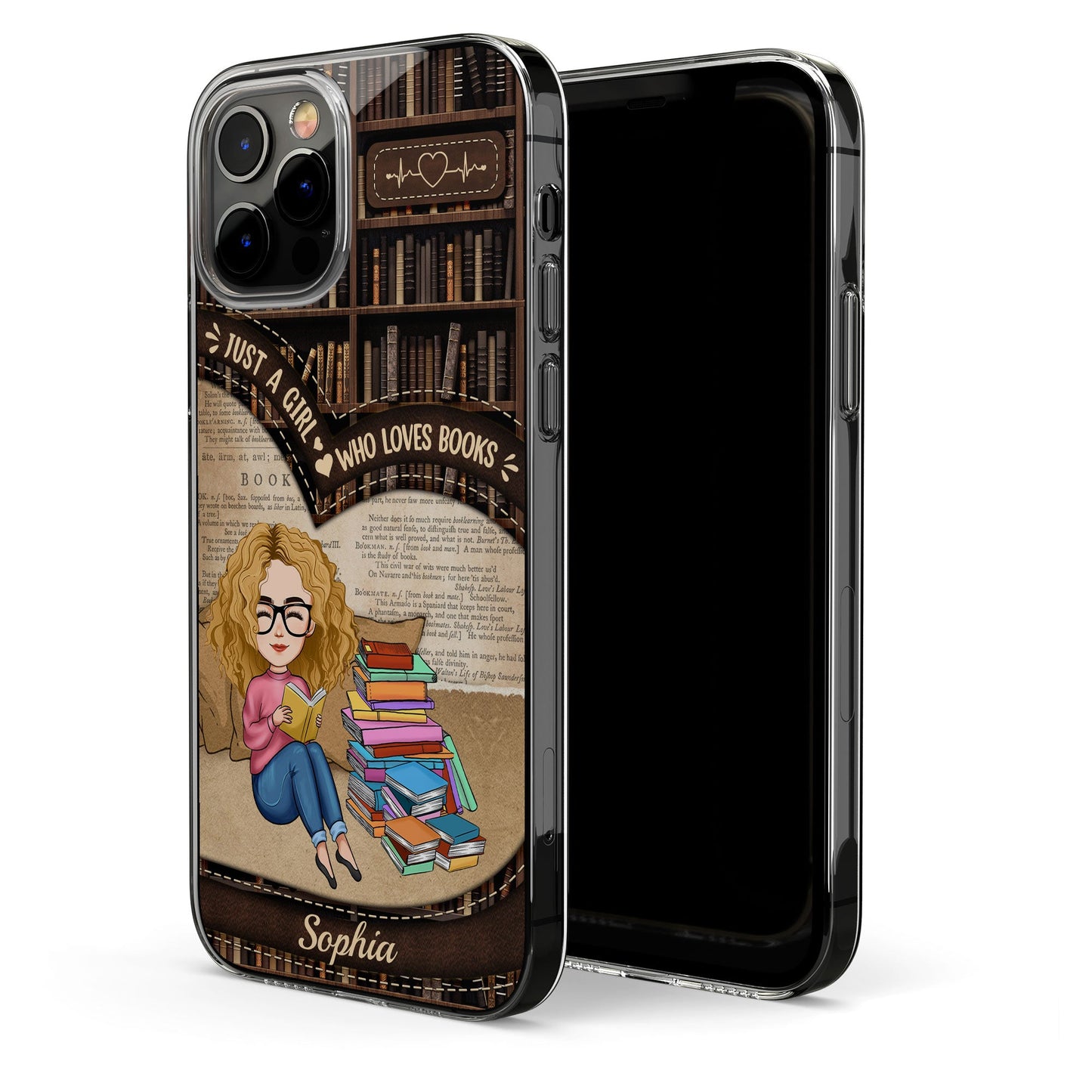 Just A Girl Who Loves Books - Personalized Clear Phone Case