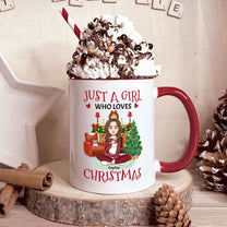 Just A Girl Who Loves Christmas - Personalized Accent Mug