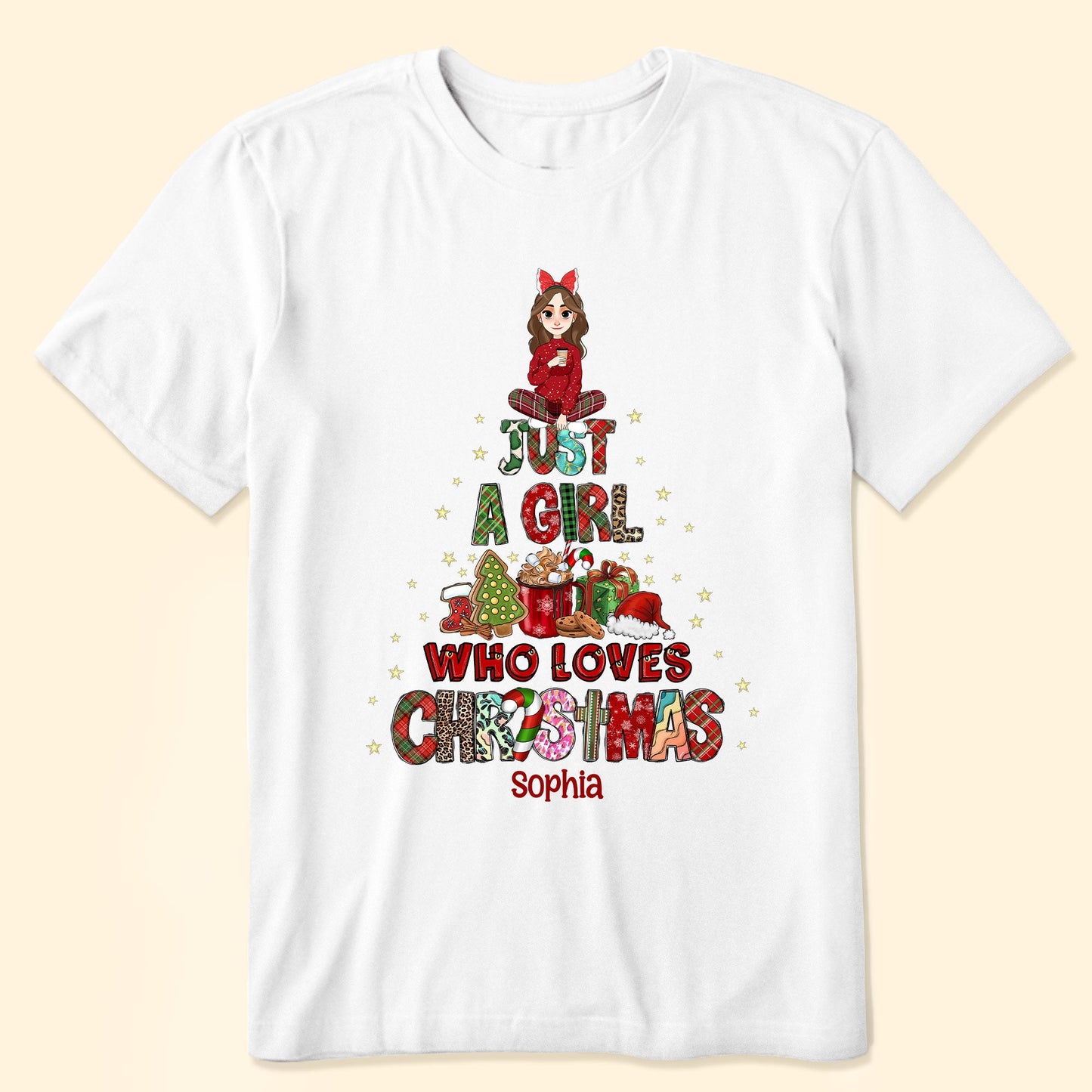 Just A Girl Who Loves Christmas - Personalized Shirt