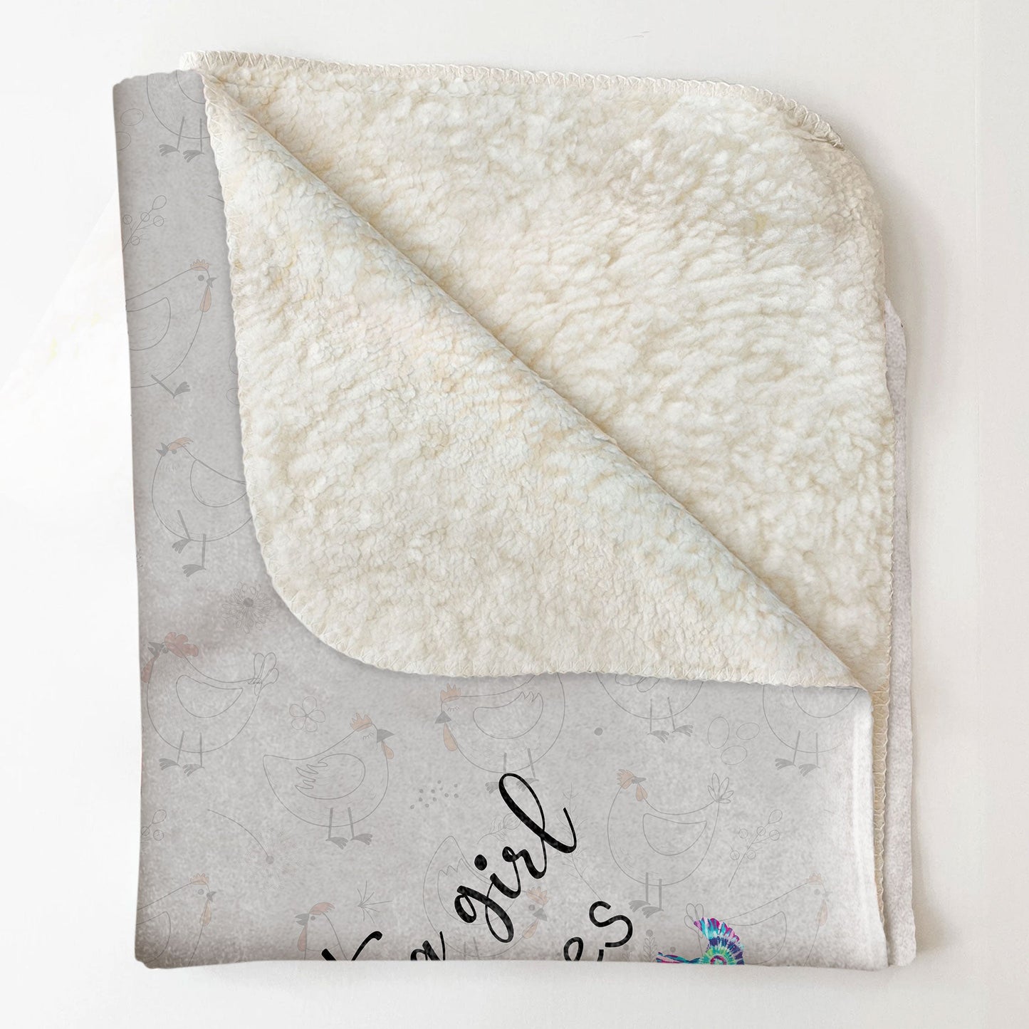 Just A Girl Who Loves Peckers - Personalized Blanket - Birthday, Christmas, New Year Gift For Farmers, Chicken Lady