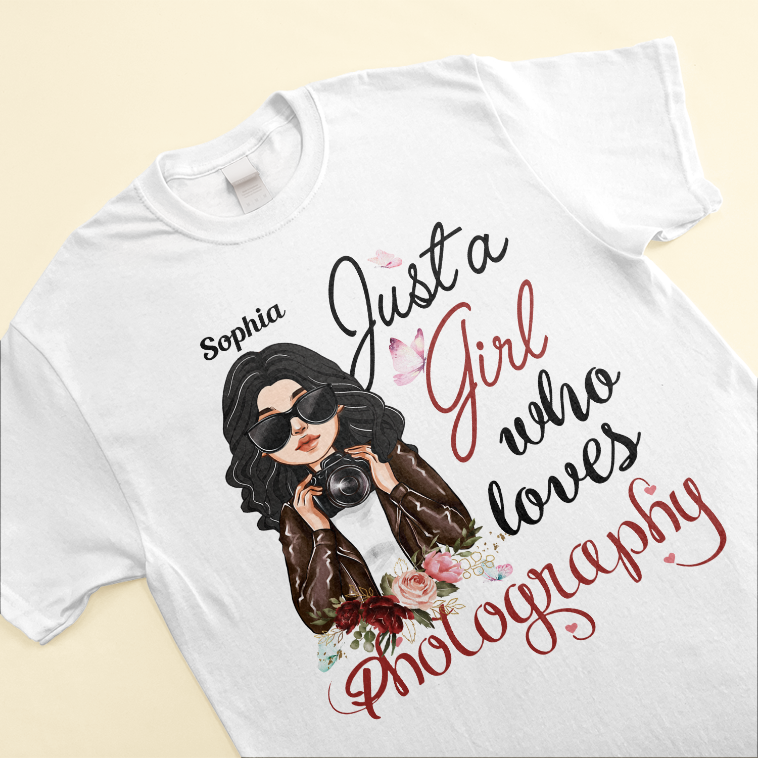 Just A Girl Who Loves Photography - Personalized Shirt - Birthday Gift For Girls, Photographers