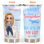 Just A Girl Who Loves Travelling - Personalized Tumbler Cup - Birthday & Christmas Gift For Girls