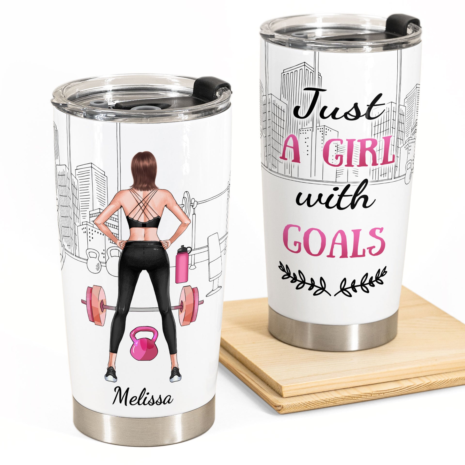 Gym Princess - Personalized Tumbler Cup - Gift For Fitness Lovers - Fitness  Girl Cartoon