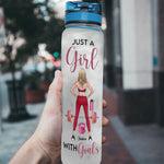 Just A Girl With Goals - Personalized Water Tracker Bottle