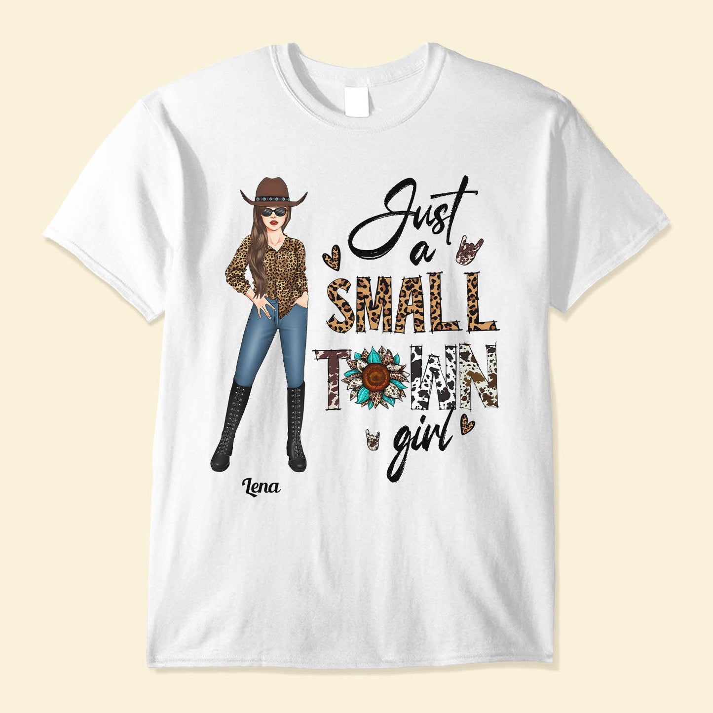 Just A Small Town Girl - Personalized Shirt - Birthday Gift For Country Girl, Cowgirl