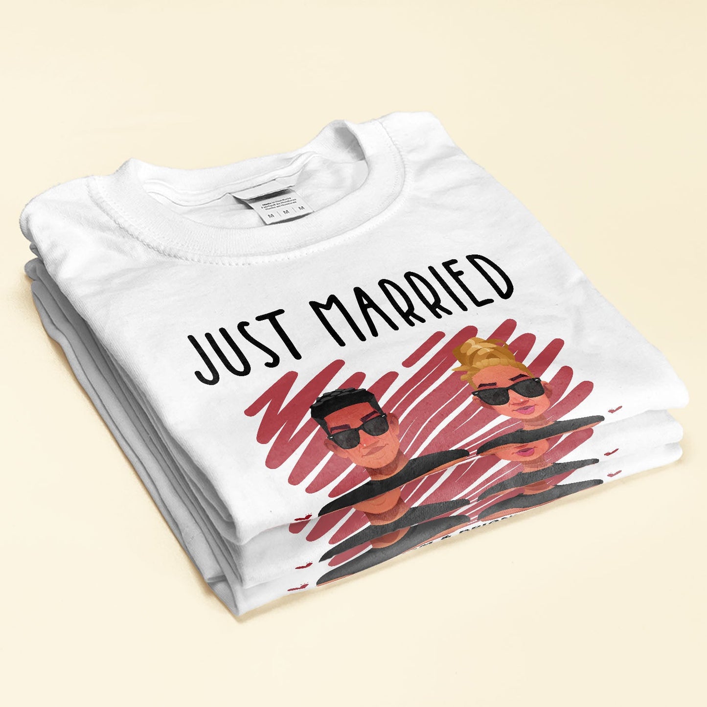 Just Married Black Version - Personalized Shirt