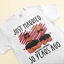 Just Married Black Version - Personalized Shirt