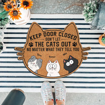 Keep Door Closed - Personalized Custom Shaped Doormat