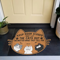 Keep Door Closed - Personalized Custom Shaped Doormat