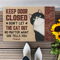 Keep Door Closed - Personalized Doormat