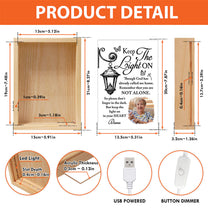 Keep The Light On - Personalized Photo Frame Light Box