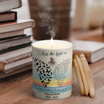 Keep The Light On Though God Has Already Called Me Home - Personalized Photo Candle