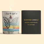 Keep The Light On Though God Has Already Called Me Home - Personalized Photo Candle