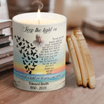 Keep The Light On Though God Has Already Called Me Home - Personalized Photo Candle