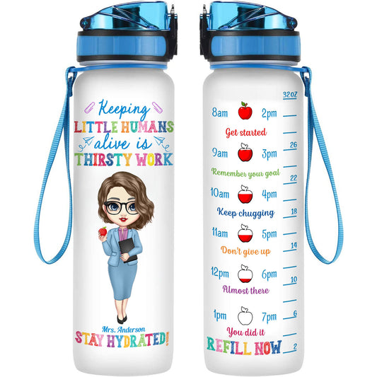 Keeping Little Humans Alive - Personalized Water Bottle