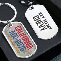 Key To My Car - Personalized Stainless Steel Photo Keychain