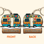Keys To The Camper Camping Lovers Rv Caravan - Personalized Photo Wooden Keychain