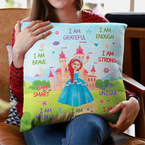 Kid Affirmations I Am Kind Fairytale - Personalized Photo Pillow (Insert Included)