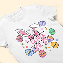 Kid Affirmations With Easter Bunny And Eggs - Personalized Shirt