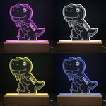 Kid Custom Name Dinosaur Safari Woodland Animal Nightlight - Personalized LED Light
