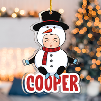 Kid In Christmas Costume - Personalized Acrylic Ornament