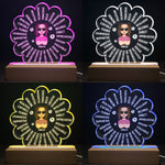 Kid's Affirmations Flower - Personalized 3D LED Light Wooden Base