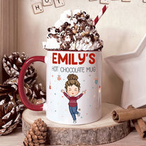 Kid's Hot Chocolate Christmas Mug - Personalized Accent Mug