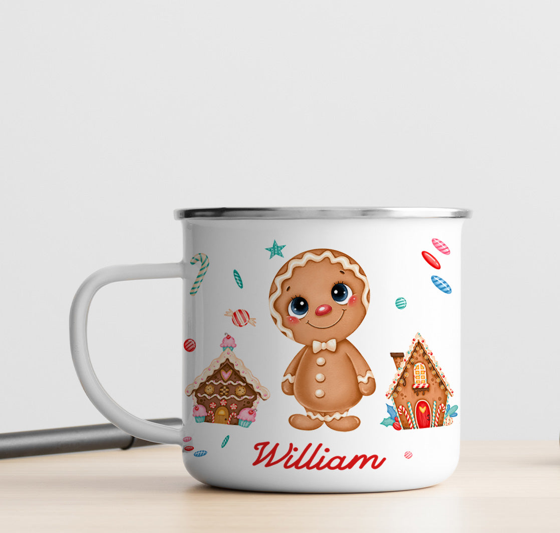 Kid's Christmas Mug - Personalized Enamel Mug