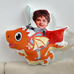 Kids In Fantasy World For Sons, Daughters, Grandkids - Personalized Photo Custom Shaped Pillow