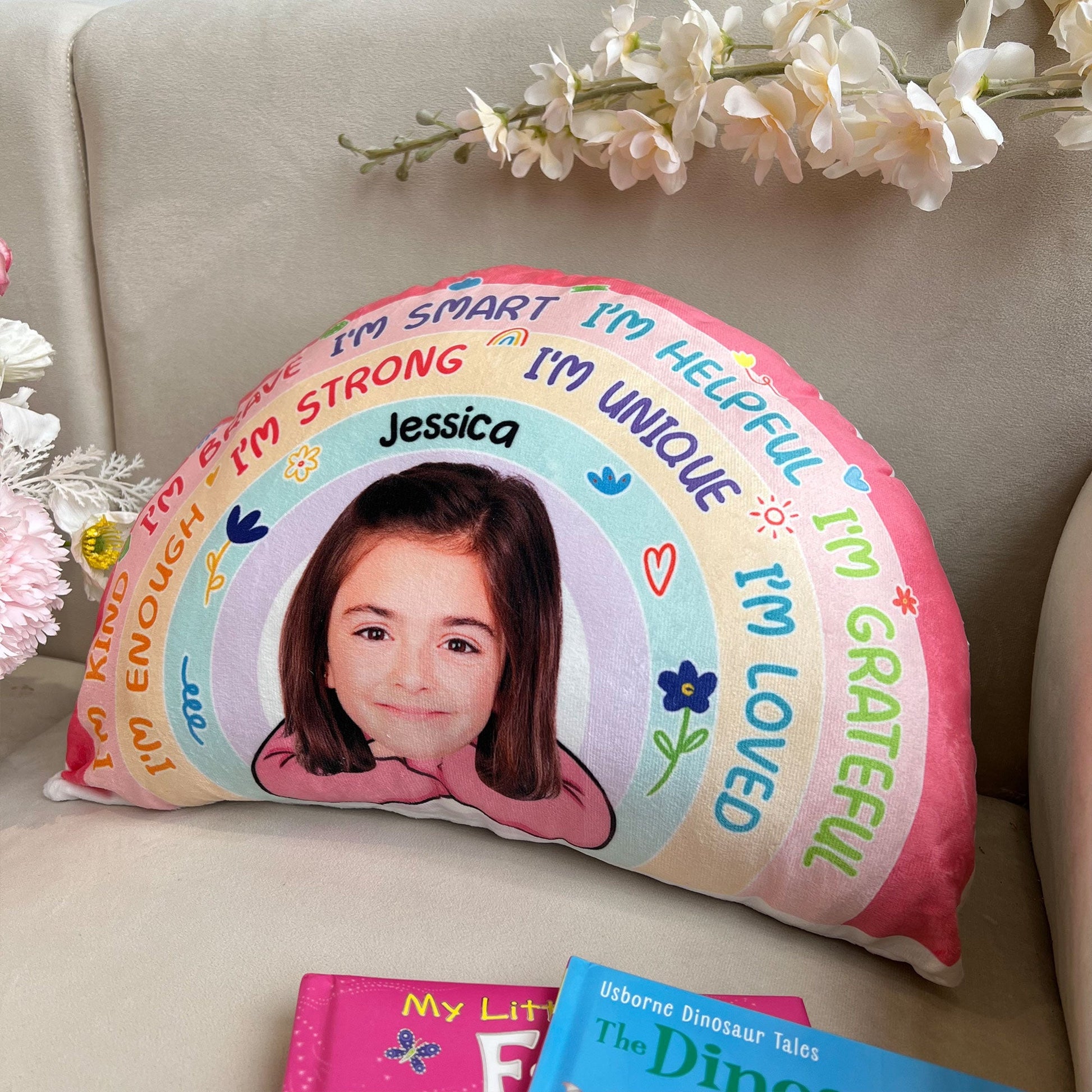 Kids Rainbow - Personalized Photo Custom Shaped Pillow