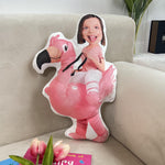 Kids Riding Dinosaur Unicorn For Sons, Daughters - Personalized Photo Custom Shaped Pillow