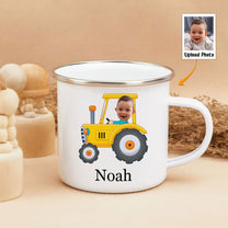 Kids Riding Vehicle - Personalized Photo Enamel Mug