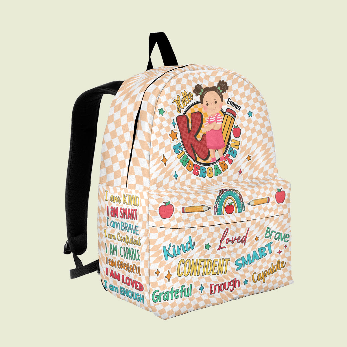 Kind Brave Smart Confident - Personalized Backpack