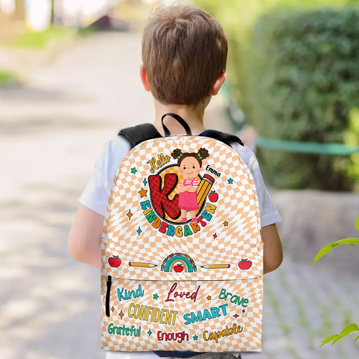Kind Brave Smart Confident - Personalized Backpack
