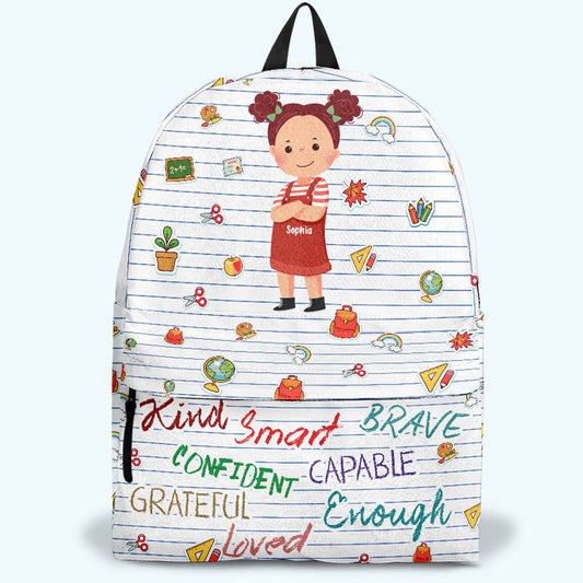 Kind Capable Smart Loved - Personalized Kid Backpack