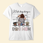 Kinda Busy Being A Dog Mom - Personalized Shirt - Mother's Day, Birthday, Funny Gift For Dog & Cat Mom, Dog & Cat Lover
