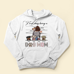 Kinda Busy Being A Dog Mom - Personalized Shirt - Mother's Day, Birthday, Funny Gift For Dog & Cat Mom, Dog & Cat Lover