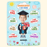 Kindergarten Graduation Gift For Kids - Personalized Kid Photo Blanket