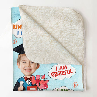 Kindergarten Graduation Gift For Kids - Personalized Kid Photo Blanket