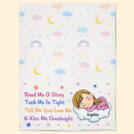 Kiss Me Goodnight - Personalized Baby Blanket