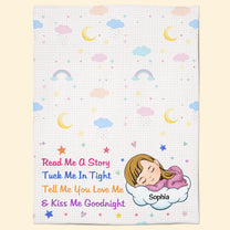 Kiss Me Goodnight - Personalized Baby Blanket