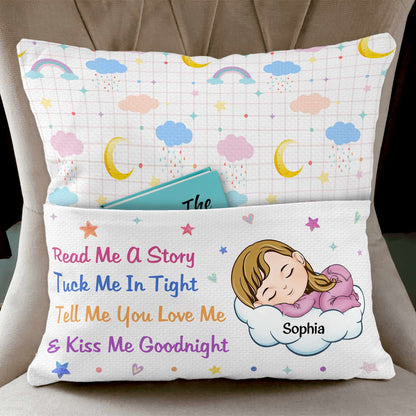 Kiss Me Goodnight - Personalized Pocket Pillow (Insert Included)