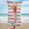 Lady At The Beach - Personalized Beach Towel