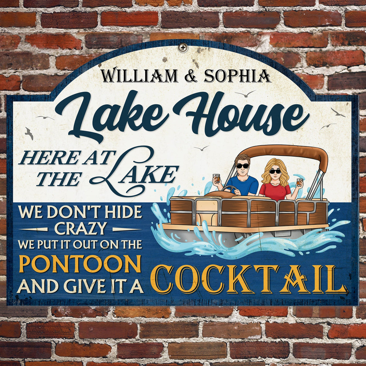 Lake House - Personalized Custom Shaped Metal Sign – Macorner