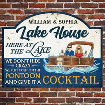 Lake House - Personalized Custom Shaped Metal Sign