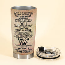 Laugh Love Live - Personalized Tumbler Cup - Birthday Gift For Fitness Lovers
