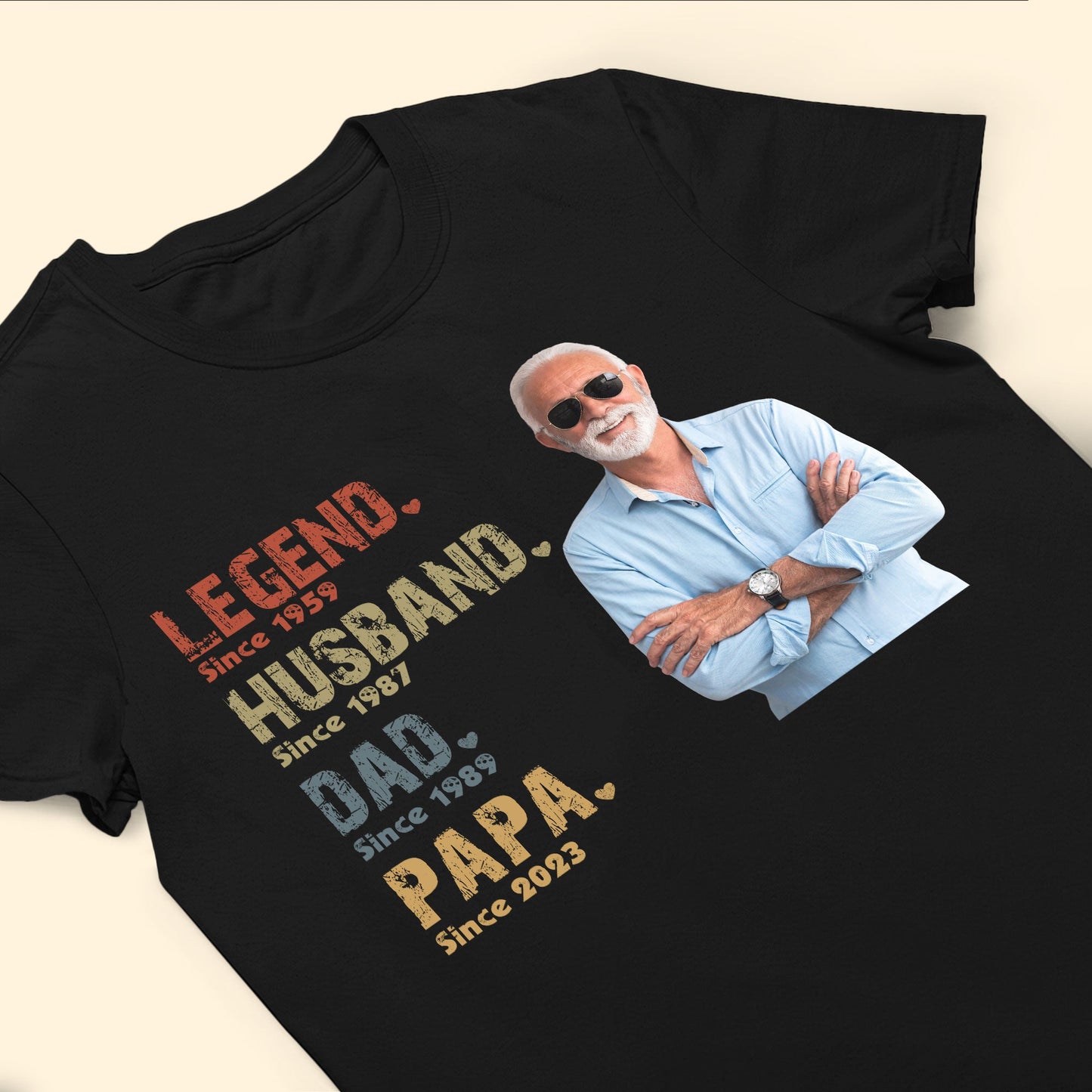 Legend Husband Dad - Personalized Photo Shirt